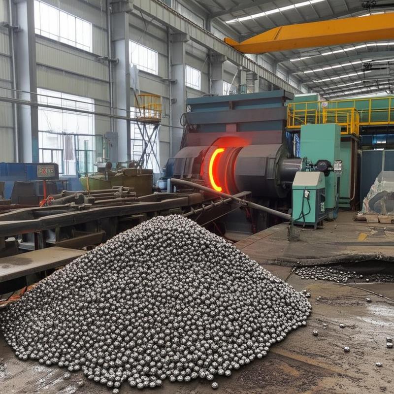 Forging And Rolling Steel Balls Production Line By Electric Furance Raw Material